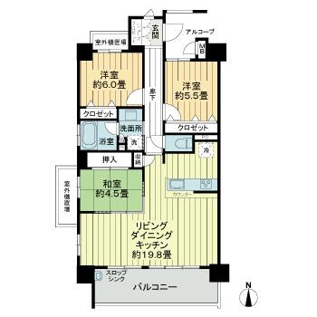 【間取り】 | サーパス西長瀬グランテラス