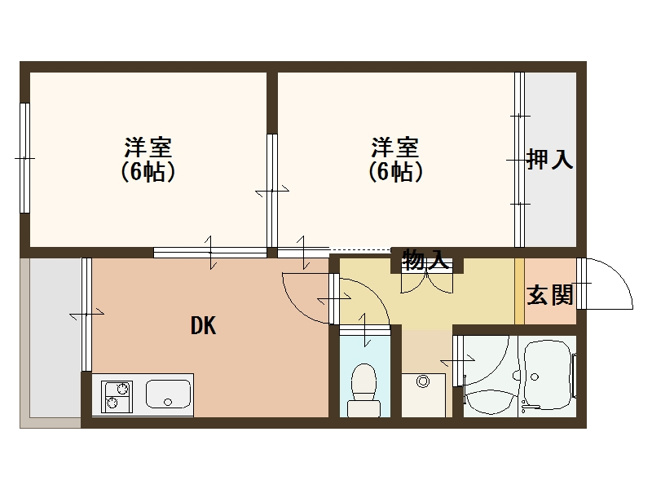 【間取り】 | 第２眉山マンション