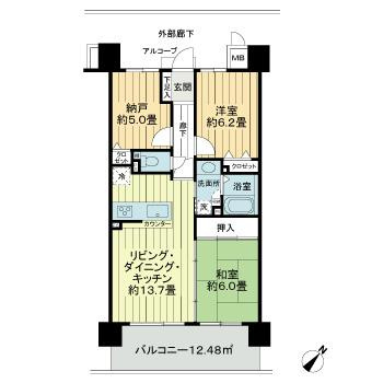 サーパス医大南の間取り
