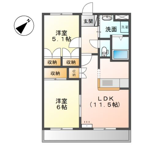 【間取り】 | プロニティ　オオフク壱番館