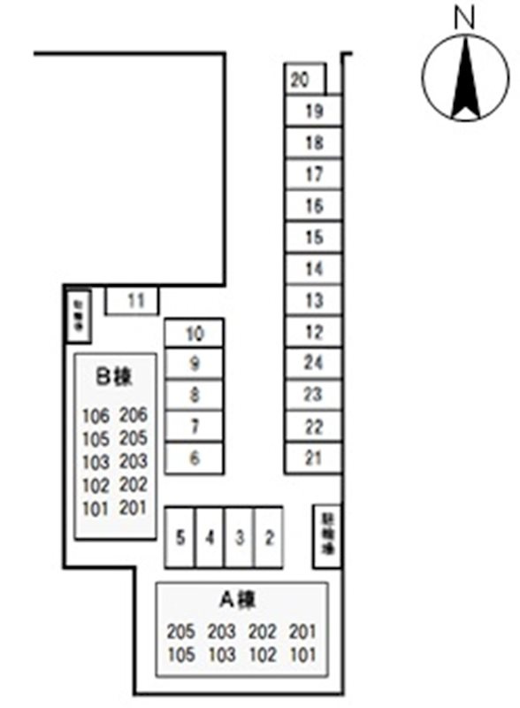 ライフベルク Bの区画図