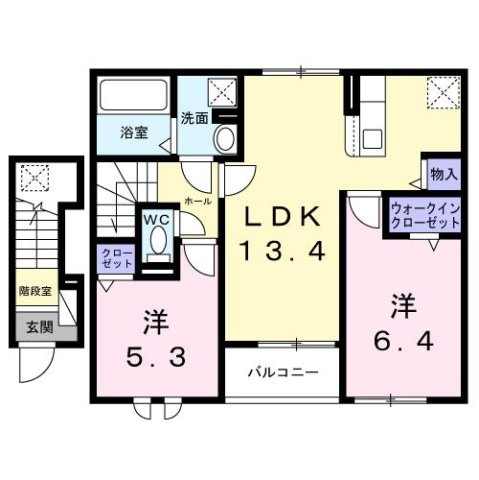 【間取り】 | エスポワール昴Ｃ