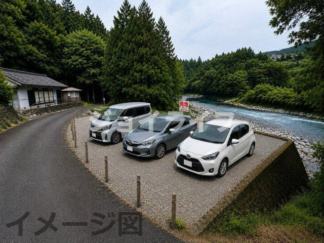 下野　付知川沿い土地の完成予想図|駐車場イメージ

