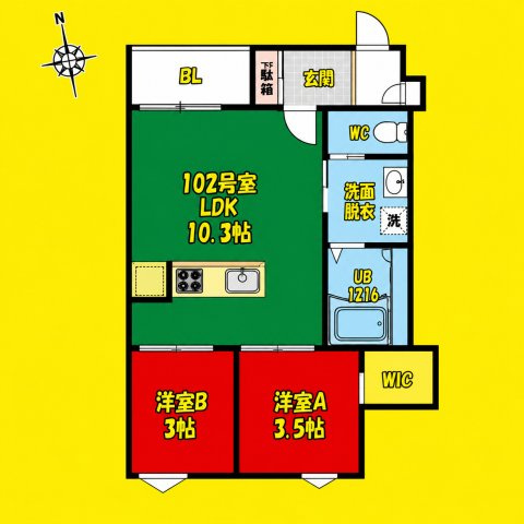 REGALEST志賀本通5　名古屋市賃貸　仲介手数料無料の間取り