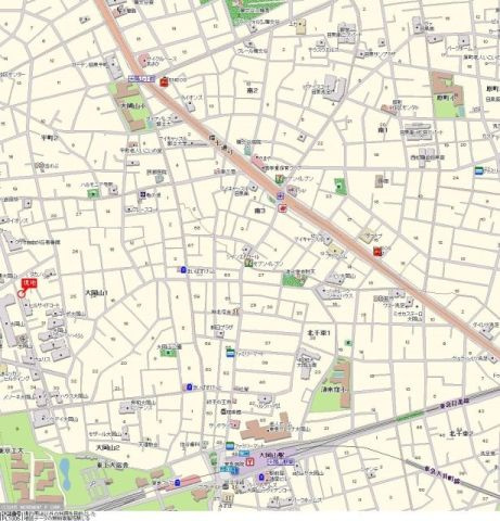 アサカシオン大岡山の地図