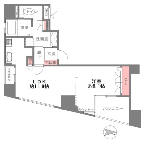 リーガル四ツ橋筋の間取り