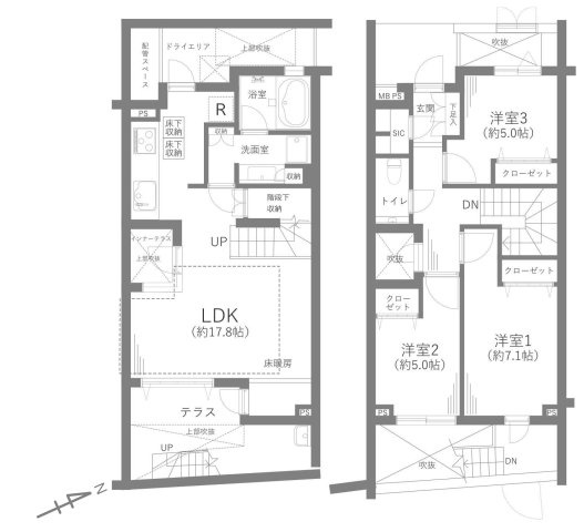 ＬＡＹＥＲＳ　ＨＯＵＳＥ杉並善福寺川公園の間取り