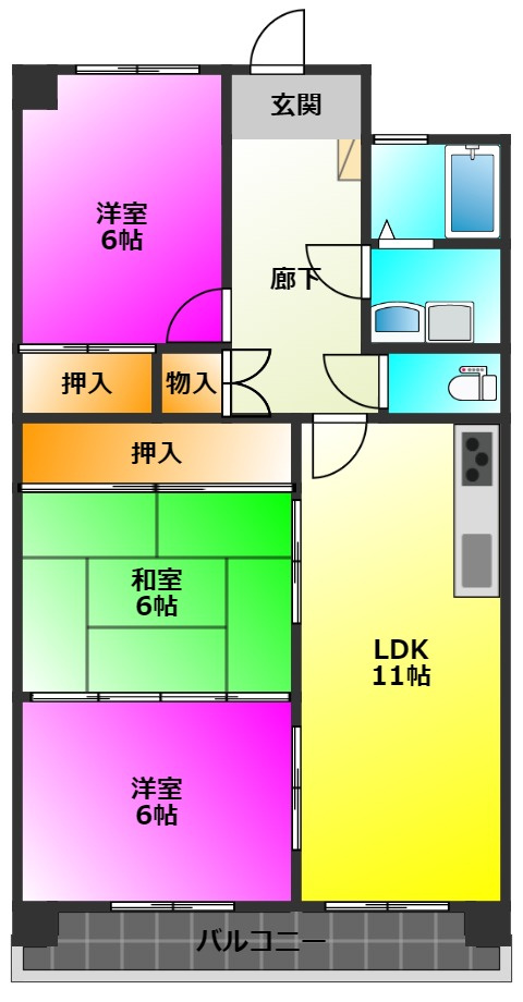 さくらハイツの間取り
