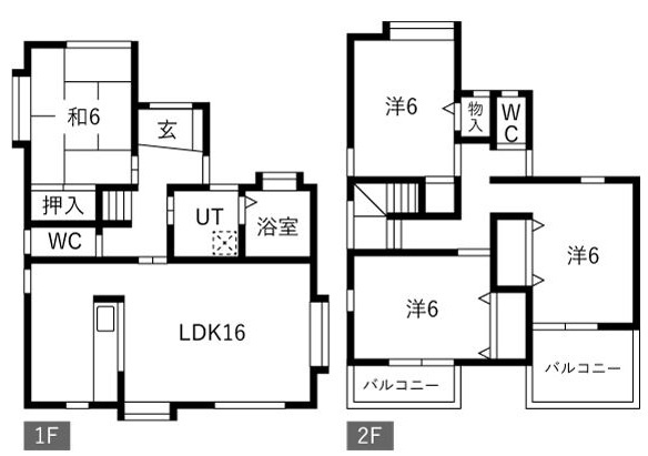 栄生戸建ての間取り