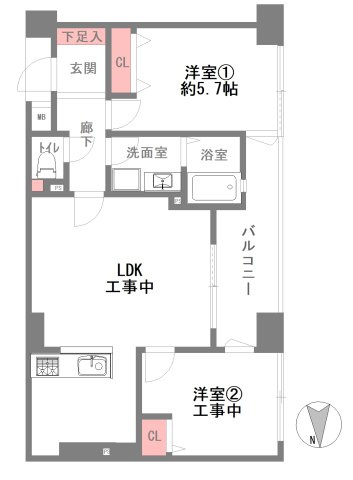 パレ・シェール武庫之荘の間取り