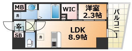 セレニテ西元町アリエの間取り