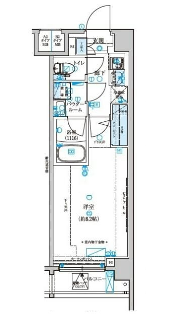 メインステージ森下駅前の間取り|間取りです。