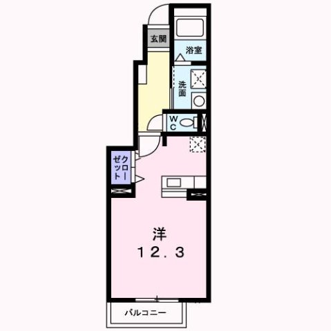【間取り】 | デフィー倉富Ｂ