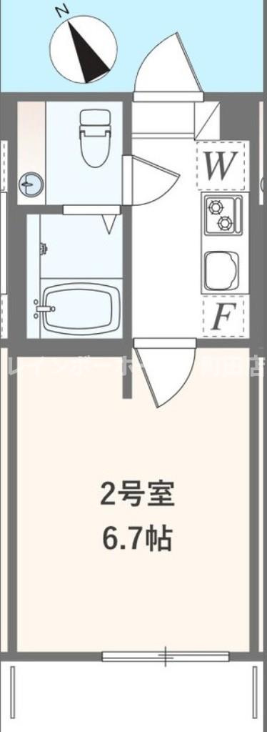 アザーレ・バモス登戸２※初期費用分割あと払いサービス利用可能物件の間取り