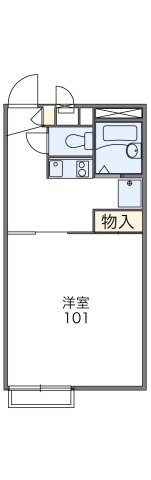 【間取り】 | レオパレスブルースカイⅡ | 代表的な間取のため実際の間取とは異なる場合があります