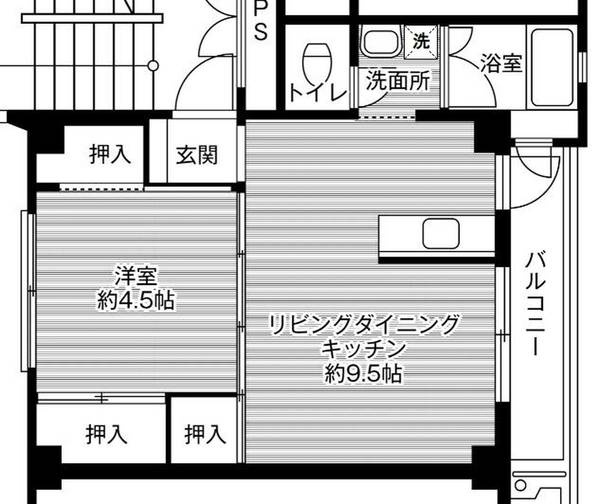 【間取り】 | ビレッジハウス稲荷2号棟
