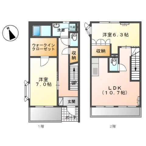 【間取り】 | グレイスサンハイムⅡ