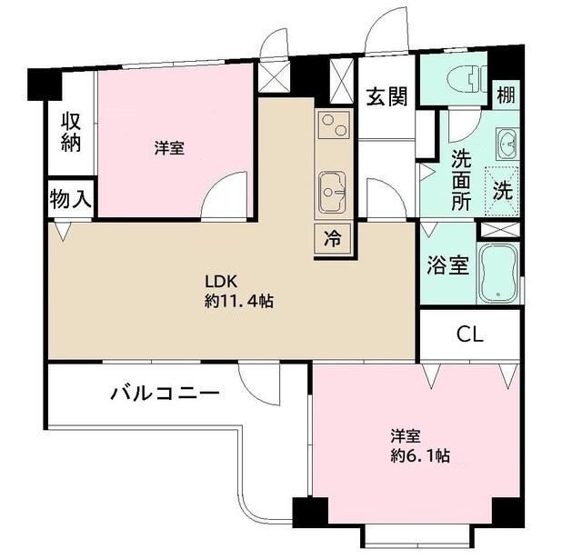 ＬＥＯ六拾弐番館の間取り|間取りです。