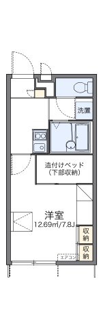 レオパレスパル北方Ⅲの間取り|代表的な間取のため実際の間取とは異なる場合があります