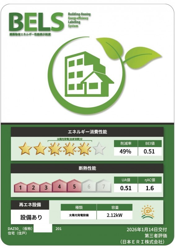 カーサ デ コスタの省エネ性能ラベル|カーサ　デ　コスタ　性能ラベル