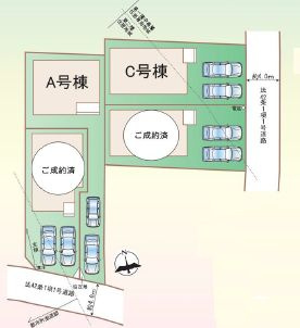 【仲介手数料０円】相模原市中央区上溝　新築一戸建て　全4棟の区画図|相模原市中央区上溝　新築一戸建て　全4棟