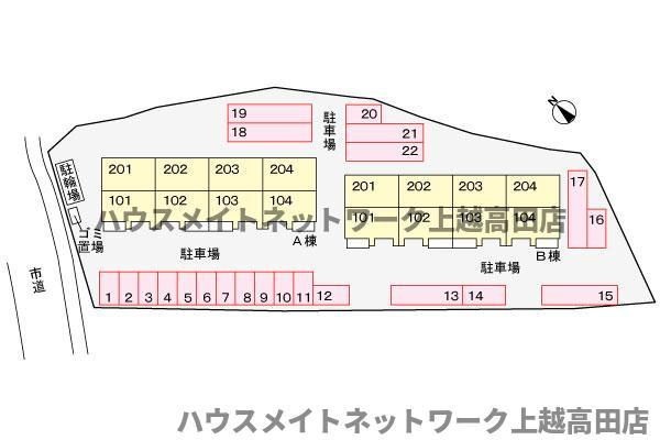 グラース　ノウⅠの区画図|配置図