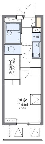 【間取り】 | レオパレスエムズコート南丹 | 代表的な間取のため実際の間取とは異なる場合があります