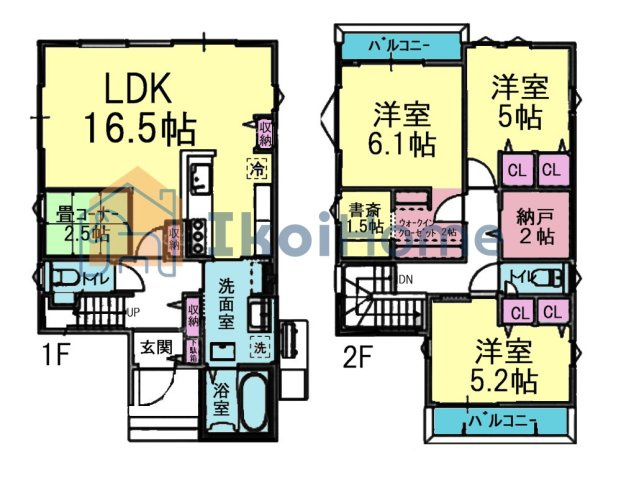 明石市松が丘3丁目　新築戸建の間取り|4LDK+WICで収納豊富！食洗機・浴室乾燥機完備で設備充実！長期優良住宅認定♪