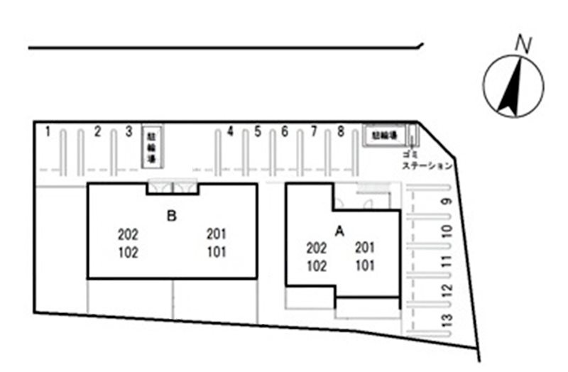 メープルコート　Aの区画図