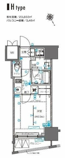 【間取り】 | ＺＯＯＭ横浜桜木町 | 北東向き　常時ゴミ出し可能　インターネット使用料無料　