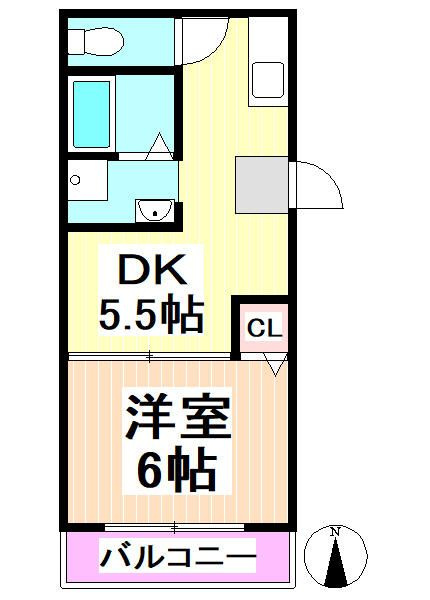 坂の上ハイツの間取り