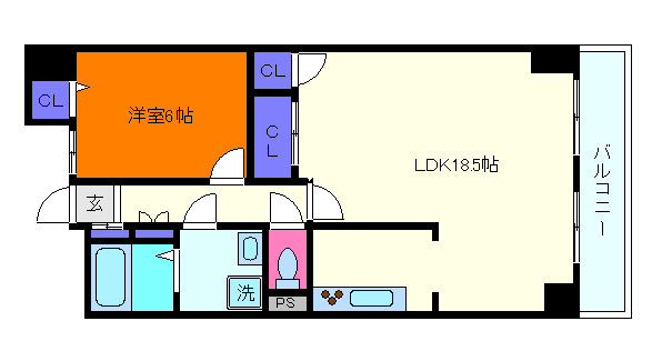 カサベラ新在家ツインズⅡ号館の間取り