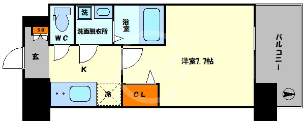 Splendide NAMBAⅢ　　大国小学校区の間取り|スプランディッド難波Ⅲ　間取り