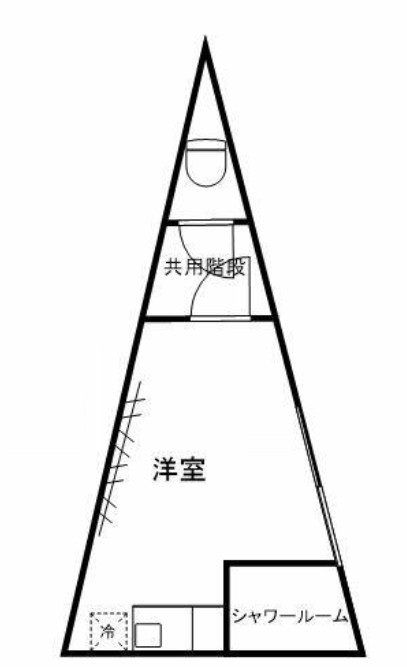 練馬三角ビルの間取り|間取りです。