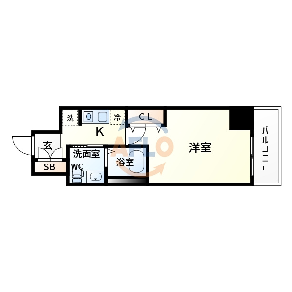 エステムコート新大阪Ⅷレヴォリスの間取り|エステムコート新大阪Ⅷレヴォリス　間取り