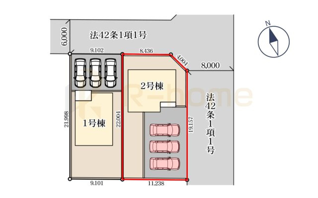 古河市下辺見第7　新築戸建て　2号棟の区画図|大きなお買い物だからこそ、メリット・デメリットを伝えさせて頂きます。
R-homeにお任せください♪