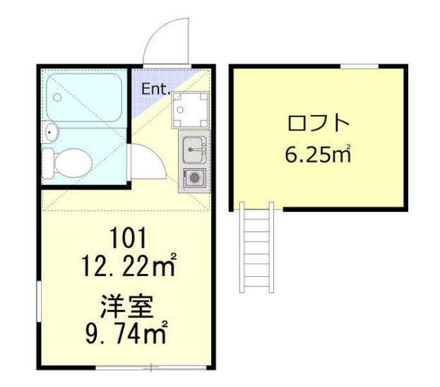 クレール上野の間取り