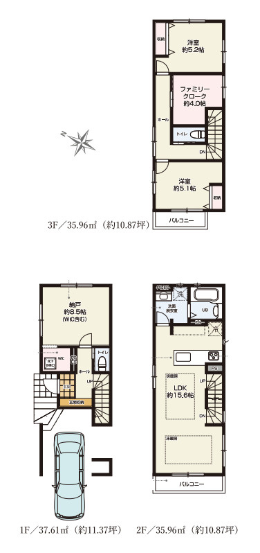 さいたま市大宮区北袋町　8期　新築一戸建て　KEIAI GRACE　03の間取り|【全3棟・3号棟】さいたま市大宮区北袋町　8期　新築一戸建て　KEIAI GRACE　03・2LDK+S・土地面積60.60m2・建物面積109.53m2