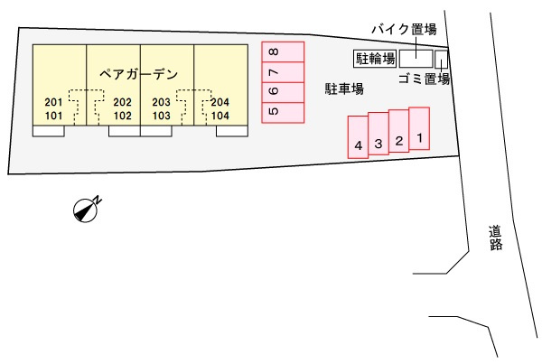 ペアガーデンの区画図