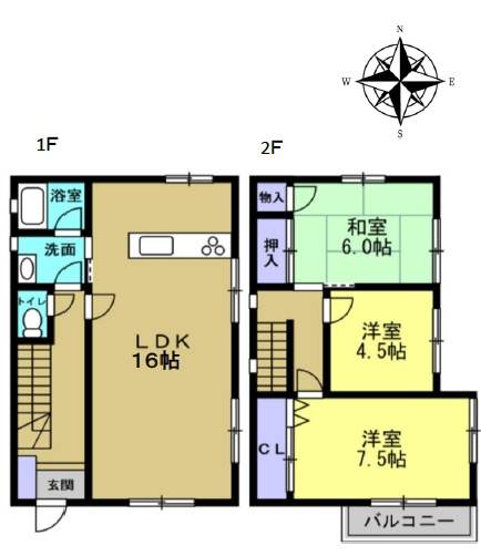 【間取り】 | 【仲介手数料０円】相模原市緑区下九沢　中古一戸建て | 相模原市緑区下九沢　中古一戸建て