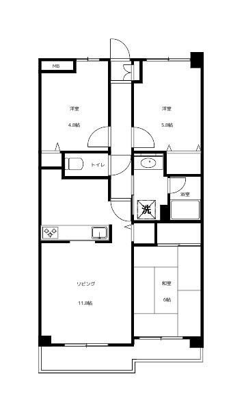 ソレイユ松戸の間取り