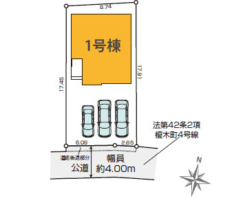 平塚市榎木町1期　新築戸建　全1棟1号棟の区画図