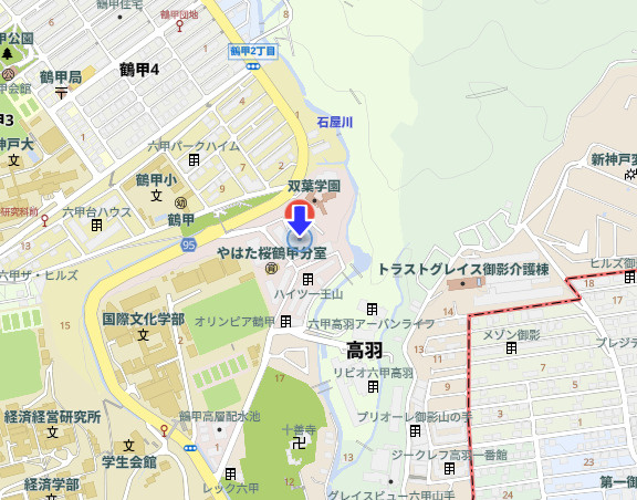 コート六甲鶴甲の地図
