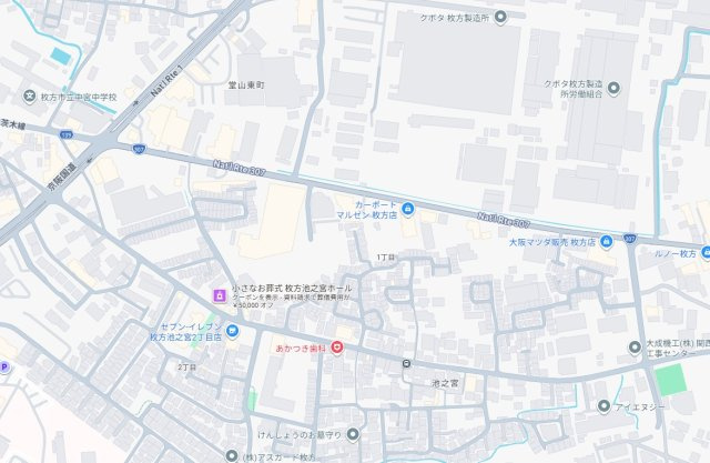 ■枚方市池之宮　第1期　新築一戸建ての地図