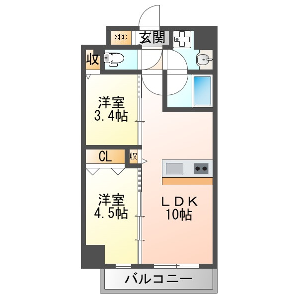 スプランディッドⅨの間取り