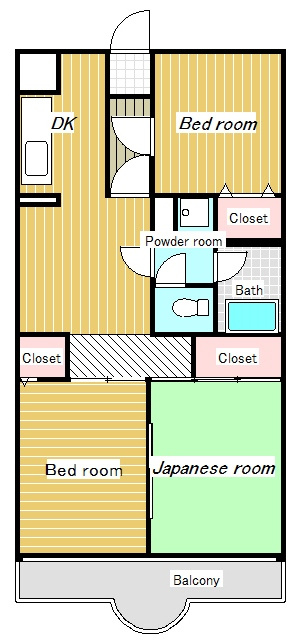 メゾンドール・カムイα館の間取り