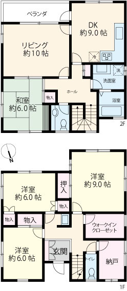 建物面積124.99㎡、4LDK＋N