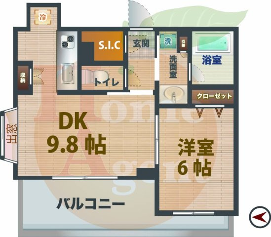 【間取り】 | CASSIA新高円寺 | 1LDKのお部屋です。