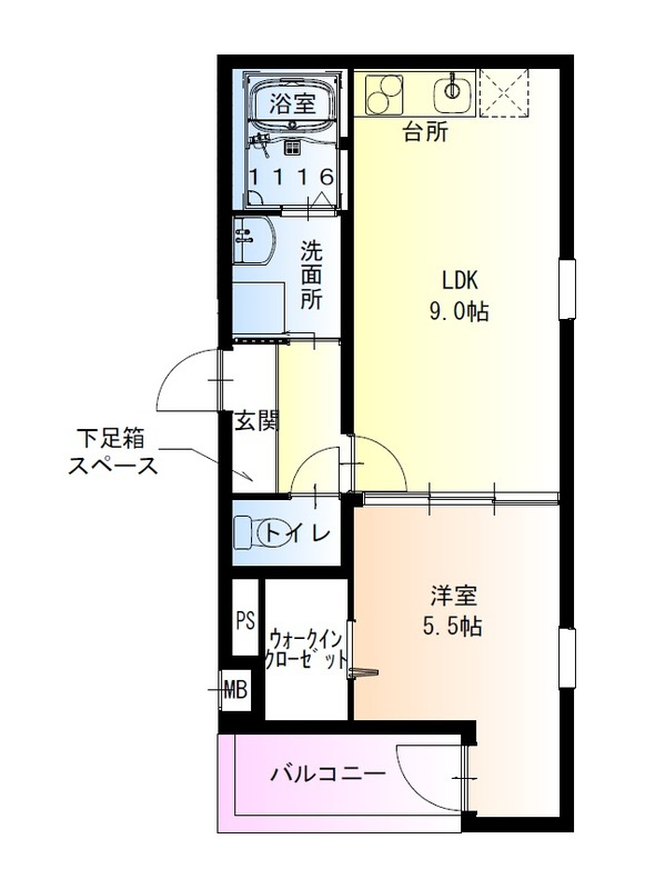 フジパレス山之内ノースの間取り
