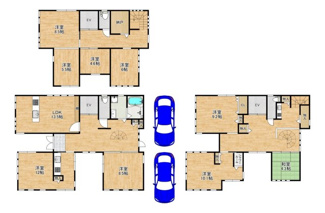 【間取り】 | 大浜中町２丁　中古戸建 | 土地約６７．１５坪！ゆとりある敷地でのびのび新生活をここではじめませんか！駐車２台可能！セカンドカーや来客時にも安心！